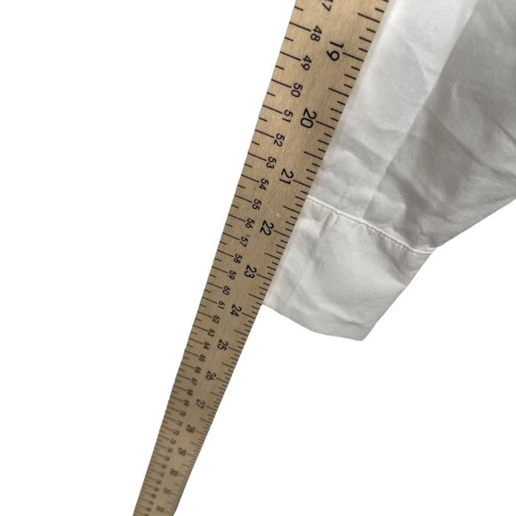 LOFT Drawstring Tunic Shirt Top Womens Small White Elastic Waist Business Casual - Picture 11 of 12